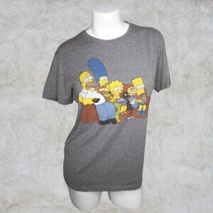 Old Navy The Simpsons Light Gray Simpsons Couch Family Portrait Graphic Tee